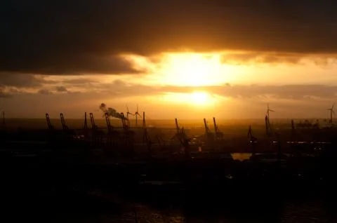 Industrial Sunset 写真素材