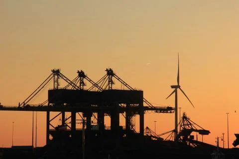 An industrial sunset Foto stock