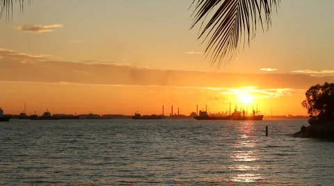 Industrial Sunset View 库存影片 592177