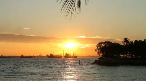 Industrial Sunset View Stock Footage 593358