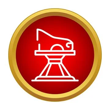 Industrial table saw icon representing woodworking equipment Stock Illustration