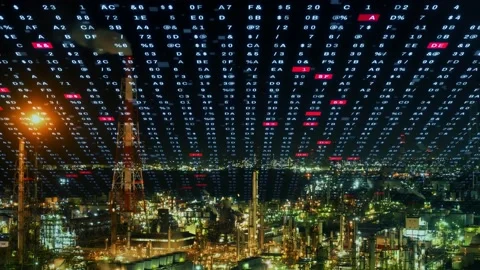 Industrial technology concept. Communication network. Digital transformation. Fa Stock Footage 157246392