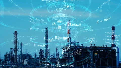 Industrial technology concept. Science technology. Communication network. INDUST Stock Footage 120819801