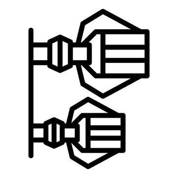 Industrial technology icon outline vector. Industry robot Stock Illustration