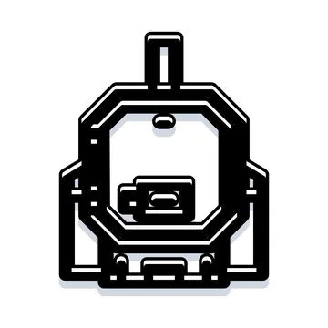 Industrial technology machine processing component engineering illustration Stock Illustration