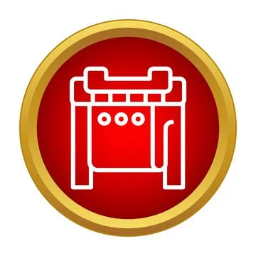 Industrial textile machine plotter printing equipment icon イラスト素材
