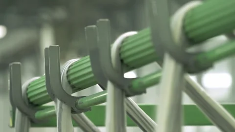 Industrial Textile Machinery Processing High Quality Grey Wool Video stock 328643681