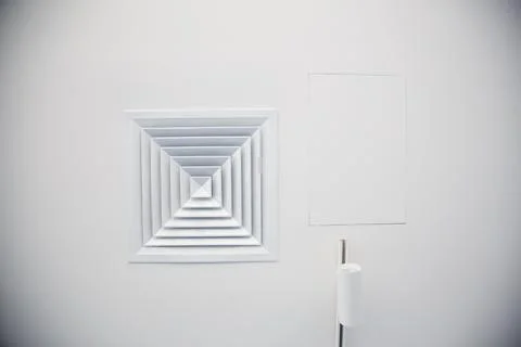 Industrial Theme. ventilation grill in the ceiling Stock Photos