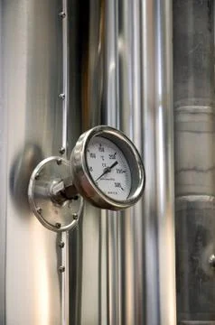 Industrial thermometer Stock Photos