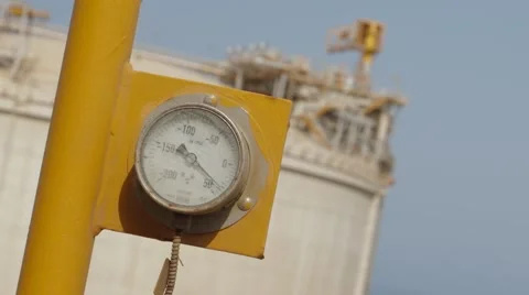 Industrial Thermometer Shows The Temperature Stock Footage 63205218