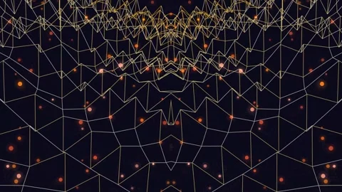 Industrial Three Dimensional Wire Grid with Thermal Spark Effects Vídeo Stock 336058500