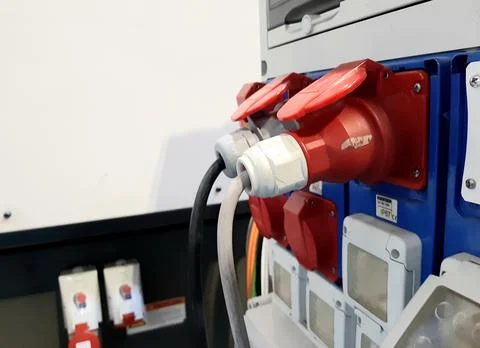 Industrial-three-phase-plug-15 Stock-Fotos