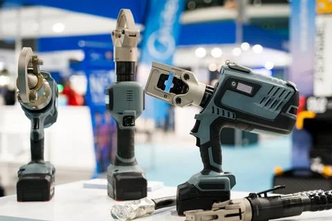Industrial tools for meat processing close up. processed food industry 스톡 사진