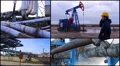 industrial toxic pollution multiscreen collage Smoke From Broken Thermal Pipes  HD 동영상