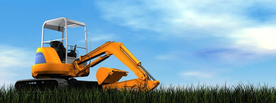 Industrial track - 3D render Stock Illustration