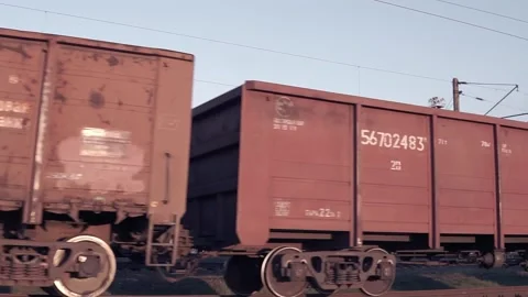 Industrial train in movement Stock Footage 140393156
