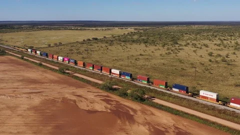 Industrial train on route Stock Footage 99295446