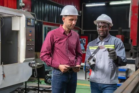 Industrial training session manufacturing facility educational content work.. Stock Photos