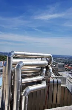 Industrial tubes machine Stock Photos