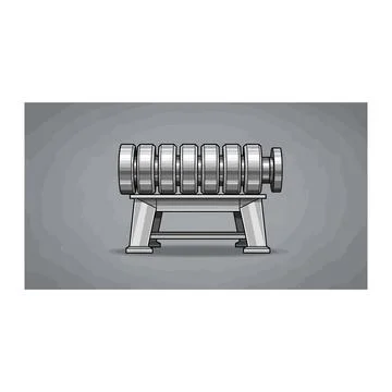 Industrial v-engine or cylinder engine icon with vibration waves Stock Illustration