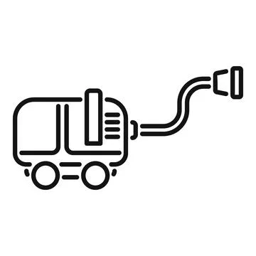 Industrial vacuum cleaner cleaning using suction power icon Stockillustratie