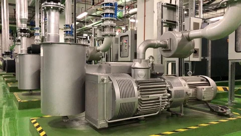 Industrial Vacuum Pump Stock Footage 87056871
