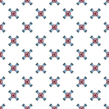 Industrial valve pipe network seamless pattern design Illustrazione stock