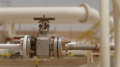 Industrial Valve On The Pipe Outdoors Stock Footage 62089080