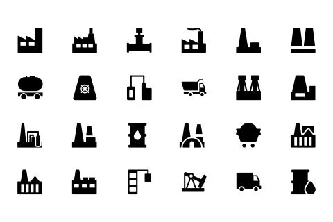 Industrial Vector Icons Stock Illustration