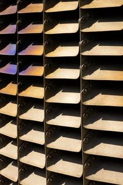 Industrial ventilation grid pattern with geometric repetition Photos