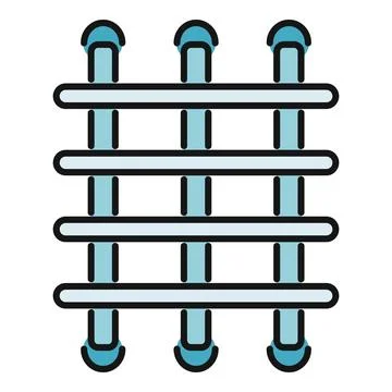 Industrial ventilation grille mesh pattern icon Stock Illustration