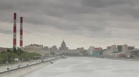 Industrial view of the city. Stock Footage 22157739