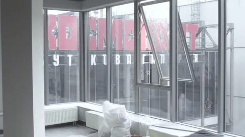 Industrial view from the windowIndustrial view from the window Stock Footage 90242187