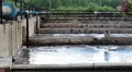 Industrial volumes with wastewater in water treatment plant for cleaning HD Footage