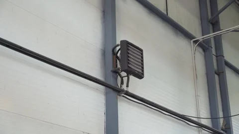 Industrial Wall Mounted Heating and Ventilation Unit Stock Footage 343175687