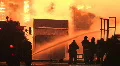 Industrial Warehouse Fire HD Footage