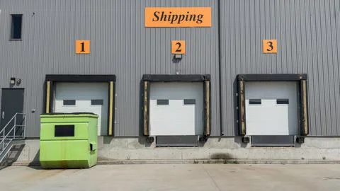 Industrial Warehouse Loading Dock Bays Stock Photos