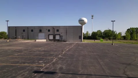 Industrial warehouse with loading docks Stock Footage 247232418