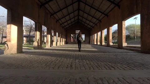Industrial Warehouse Smooth fly through with model in 4K Stock Footage 71223570