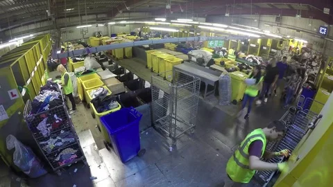 Industrial Warehouse Time Lapse Vídeo Stock 74634406