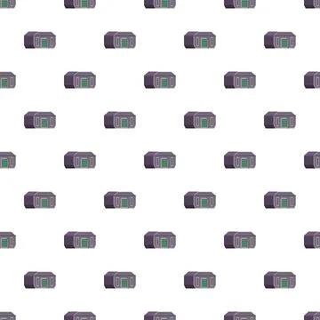 Industrial warehouse vector seamless pattern on white background Stock Illustration