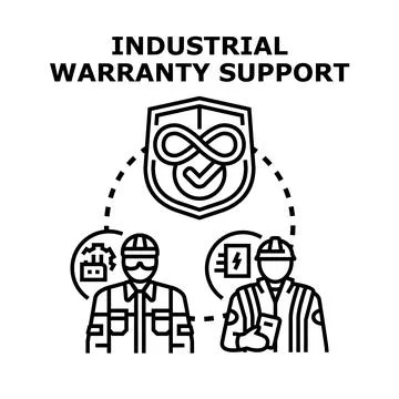 Industrial warranty support system for reliability イラスト素材