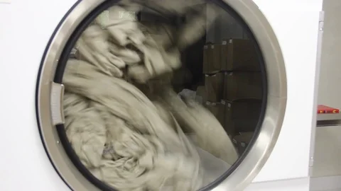 Industrial washing machine Stock Footage 125561724