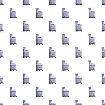 Industrial waste bin repeating seamless pattern background Illustrazione stock