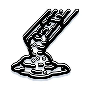 Industrial waste discharging from pipe causing pollution Stock Illustration