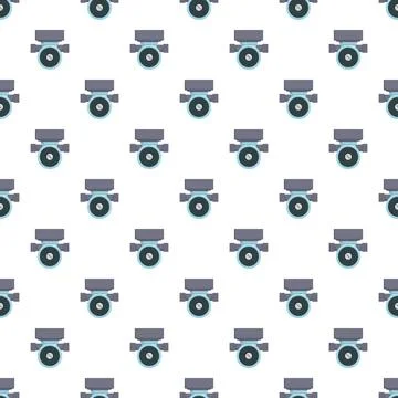 Industrial water pump flat vector seamless pattern Stock Illustration