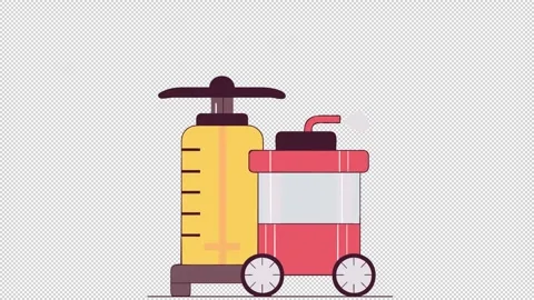 Industrial Water Pump System. Fluid Dynamics Animation in Action. Cartoon Stock Footage 324901944