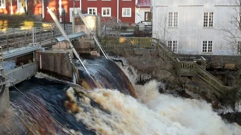 Industrial waterfall Stock Footage 84759833