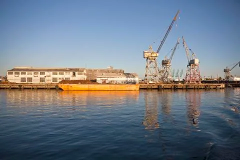 Industrial waterfront Stock Photos