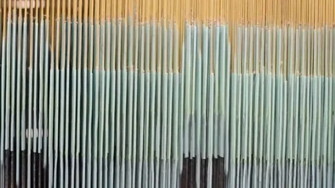 Industrial weaving. Textile Industry. Stock Footage 72590445